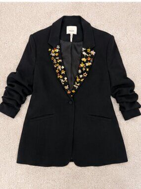 Cinq a Sept Kylie Embellished Blazer Black Size 4
